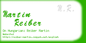 martin reiber business card